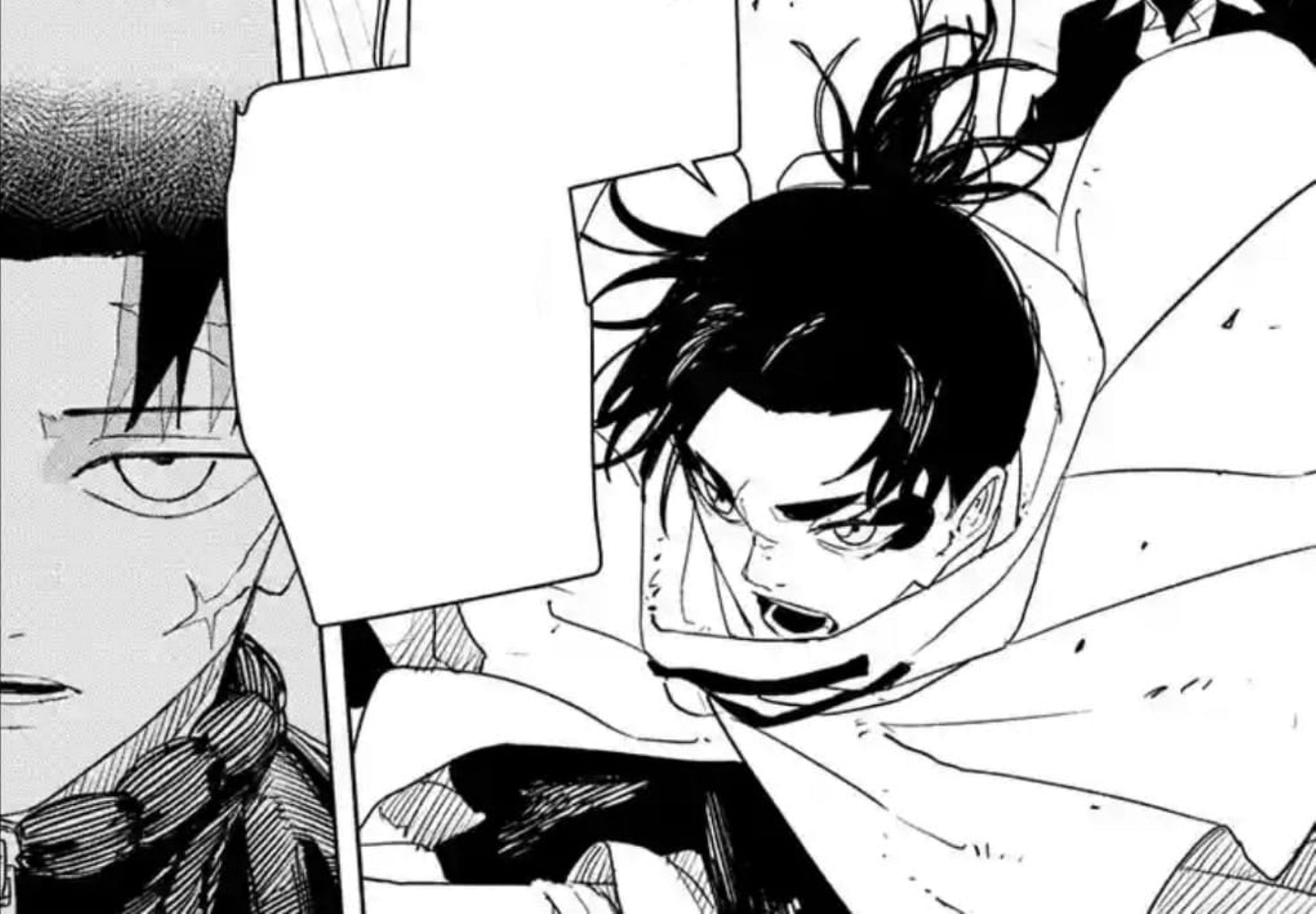 Uruha wants to fight, as seen in the chapter (Image via Shueisha)